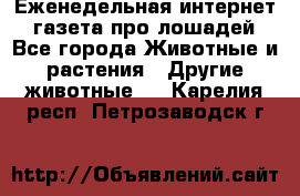 Еженедельная интернет - газета про лошадей - Все города Животные и растения » Другие животные   . Карелия респ.,Петрозаводск г.